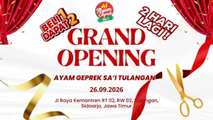 H-2 Opening Ayam Geprek Sa’i Tulangan, Promo Buy 1 Get 1 Tinggal Menghitung Hari
