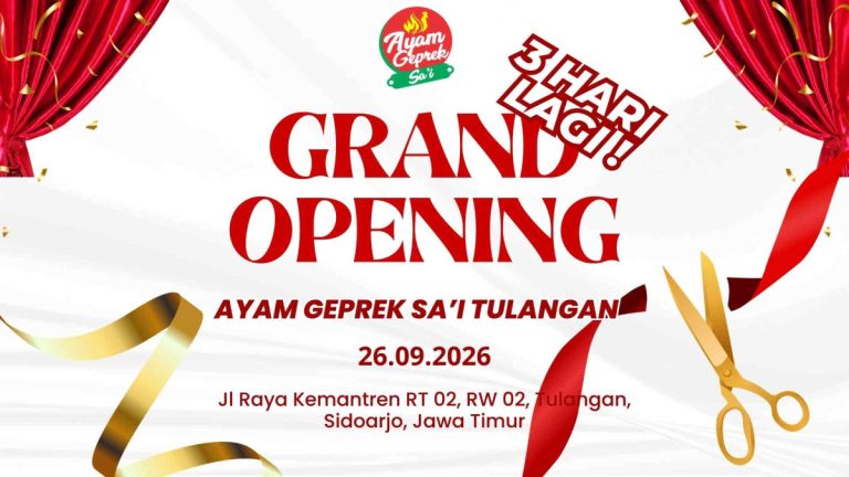 H-3! Ayam Geprek Sa’i Tulangan Segera Buka, Siapkan Diri untuk Promo Buy 1 Get 1